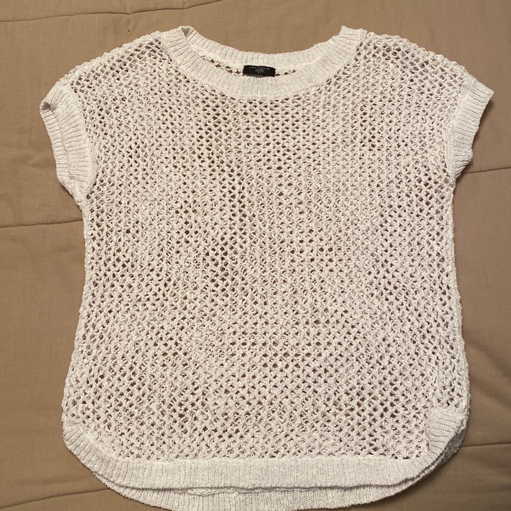 🪡 White, Knit Blouse